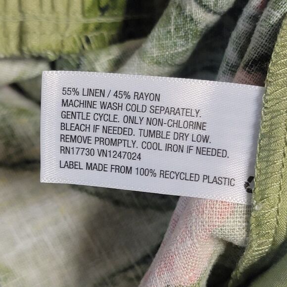 Linen Summer Boho Festival Wide Leg Tropical Floral Pants - Picture 11 of 11